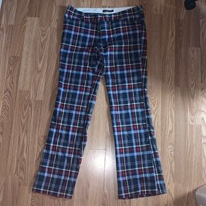 abercrombie plaid low rise slacks